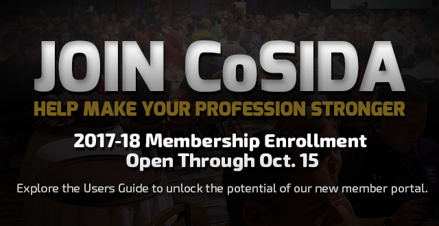 CoSIDA Debuts New Membership Portal and Opens 2017-18 Dues Renewal and New Member Registration